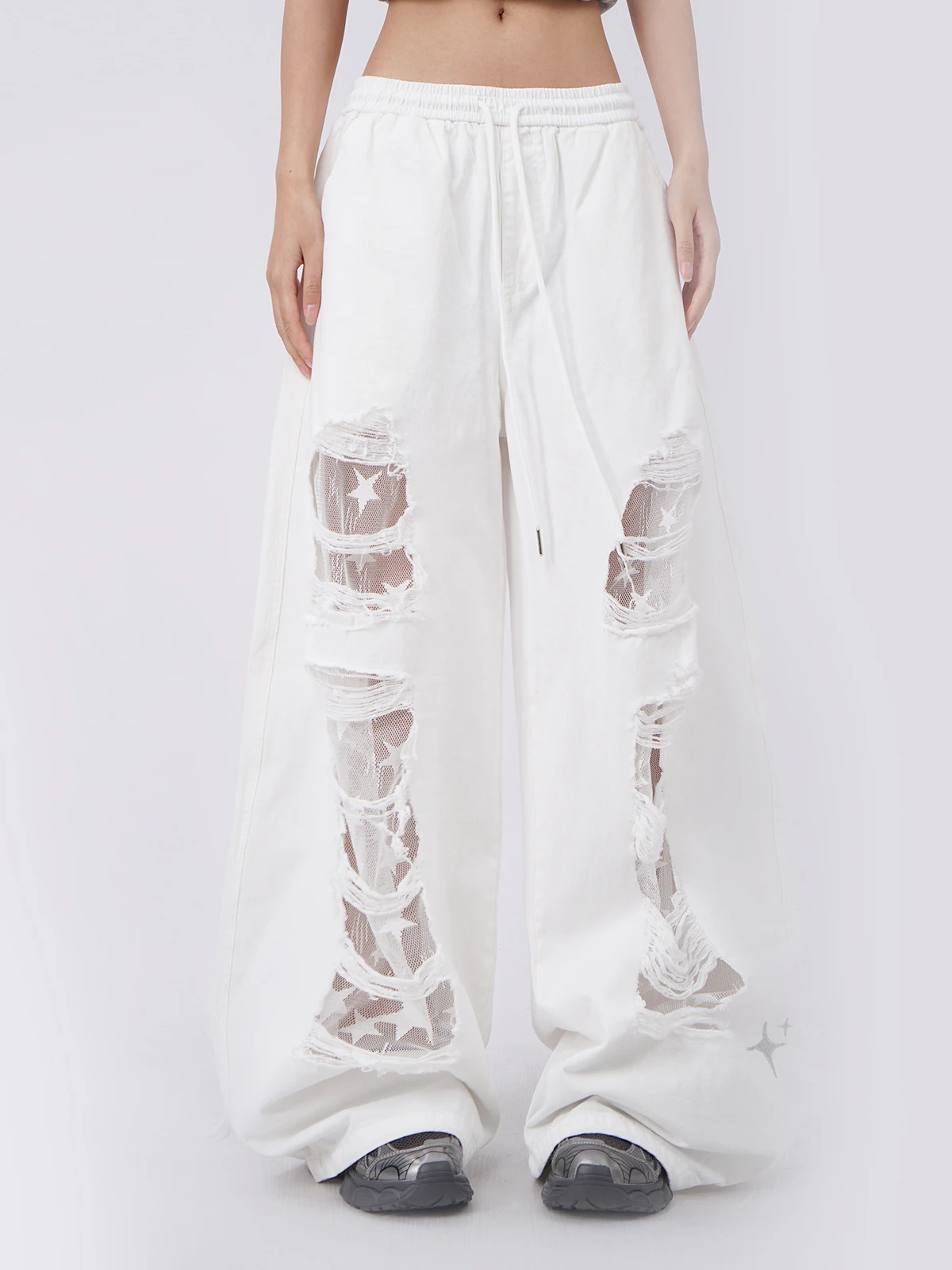 American Sle Loose Bf Lazy Sle Denim Patchwork White Hole Pants Women Summer Loose Wide Leg Hip Hop Jazz Dance Trousers
American Sle Loose Bf Lazy Sle Denim Patchwork White Hole Pants Women Summer Loose Wide Leg Hip Hop Jazz Dance Trousers