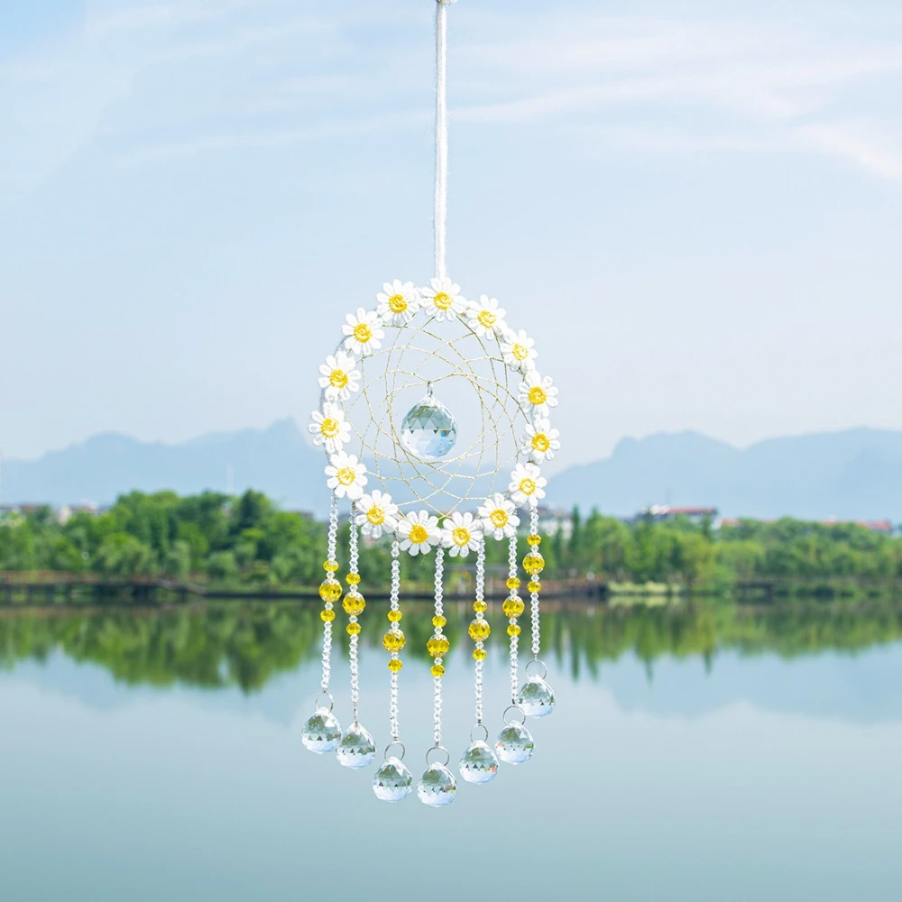 Crystal Lighting Ball Outdoor Pendant Yellow Crystal Beads Hand-woven Small Daisy Lace Garden Room Decoration Accessories
Crystal Lighting Ball Outdoor Pendant Yellow Crystal Beads Hand-woven Small Daisy Lace Garden Room Decoration Accessories