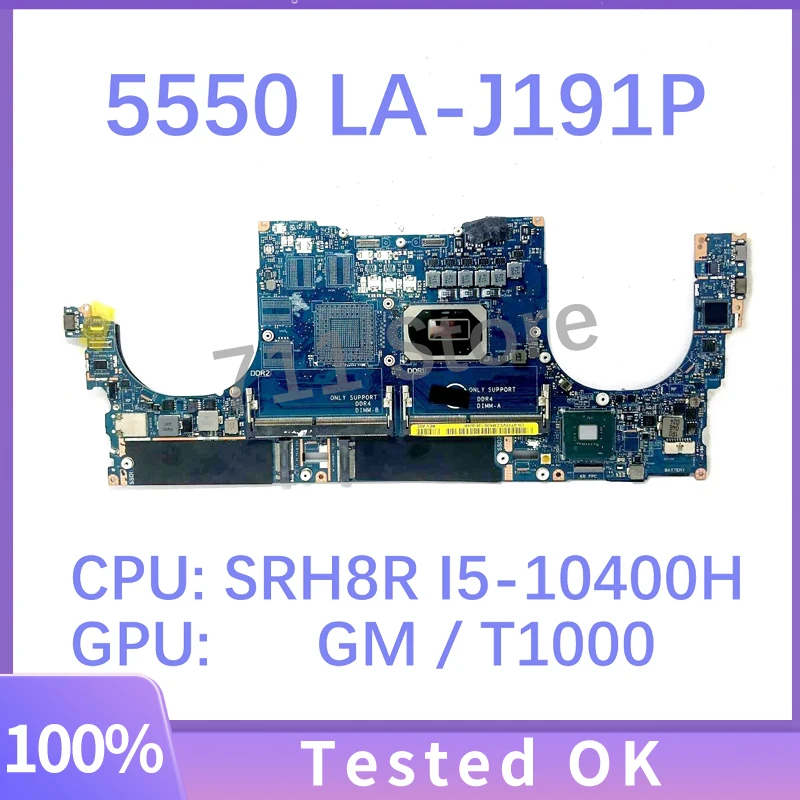 Материнская плата CN-0TY5V3 0TY5V3 CN-007N9K 007N9K LA-J191P для ноутбука DELL 5550, материнская плата с процессором SRH8R I5-10400H GM/T1000, 100% тест
Материнская плата CN-0TY5V3 0TY5V3 CN-007N9K 007N9K LA-J191P для ноутбука DELL 5550, материнская плата с процессором SRH8R I5-10400H GM/T1000, 100% тест