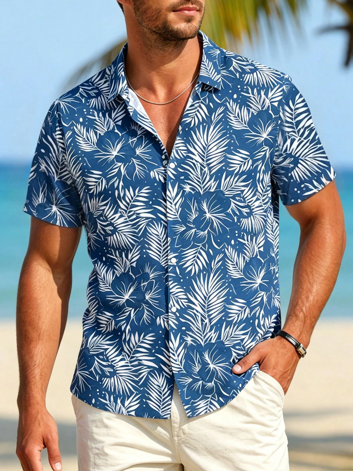 New Summer Men's Tropical Print Button-Down Shirts Casual and Breathable Short-Sleeve Beach Shirts Fashionable Vacation Wear
New Summer Men's Tropical Print Button-Down Shirts Casual and Breathable Short-Sleeve Beach Shirts Fashionable Vacation Wear