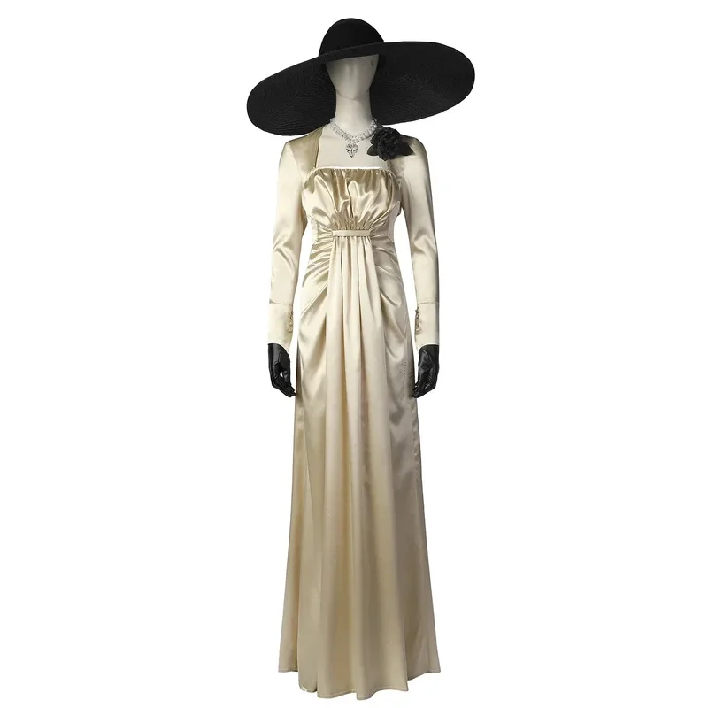 The Vampire Lady Dimitrescu Cosplay Costume, Alcina Dress with Hat & Necklace, Women's Halloween Full Set jk;6
The Vampire Lady Dimitrescu Cosplay Costume, Alcina Dress with Hat & Necklace, Women's Halloween Full Set jk;6