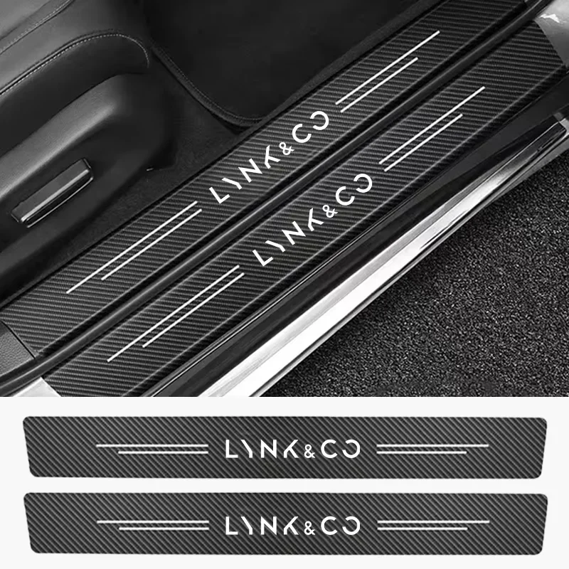 4pcs Car Door Sill Protector Carbon Fiber Threshold Stickers For LYNK&CO 01 Phev 02 03+ 05 06 09 PHEV 09 MHEV 
4pcs Car Door Sill Protector Carbon Fiber Threshold Stickers For LYNK&CO 01 Phev 02 03+ 05 06 09 PHEV 09 MHEV