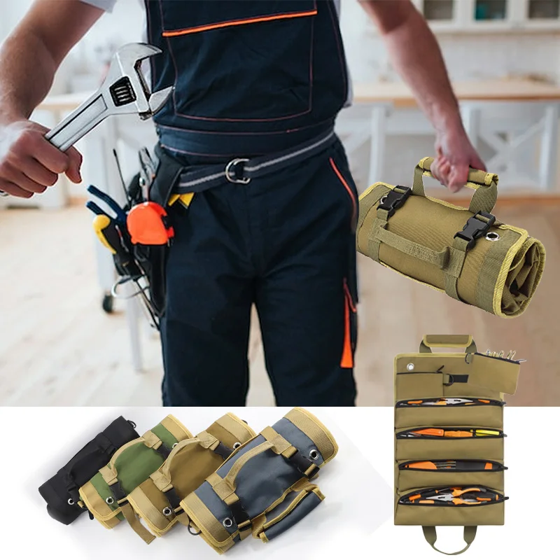 Lightweight Roll Up Tool Bag Oxford Cloth Tool Roll Organizer Heavy Duty Tool Roll Up Bag Large Wrench Pouch
Lightweight Roll Up Tool Bag Oxford Cloth Tool Roll Organizer Heavy Duty Tool Roll Up Bag Large Wrench Pouch