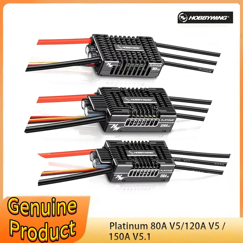Hobbywing Platinum V5 80A 120A 150A 3-8S Brushless ESC Electric Speed Control Switchable BEC Output for RC Helicopter Fixed-Wing
Hobbywing Platinum V5 80A 120A 150A 3-8S Brushless ESC Electric Speed Control Switchable BEC Output for RC Helicopter Fixed-Wing