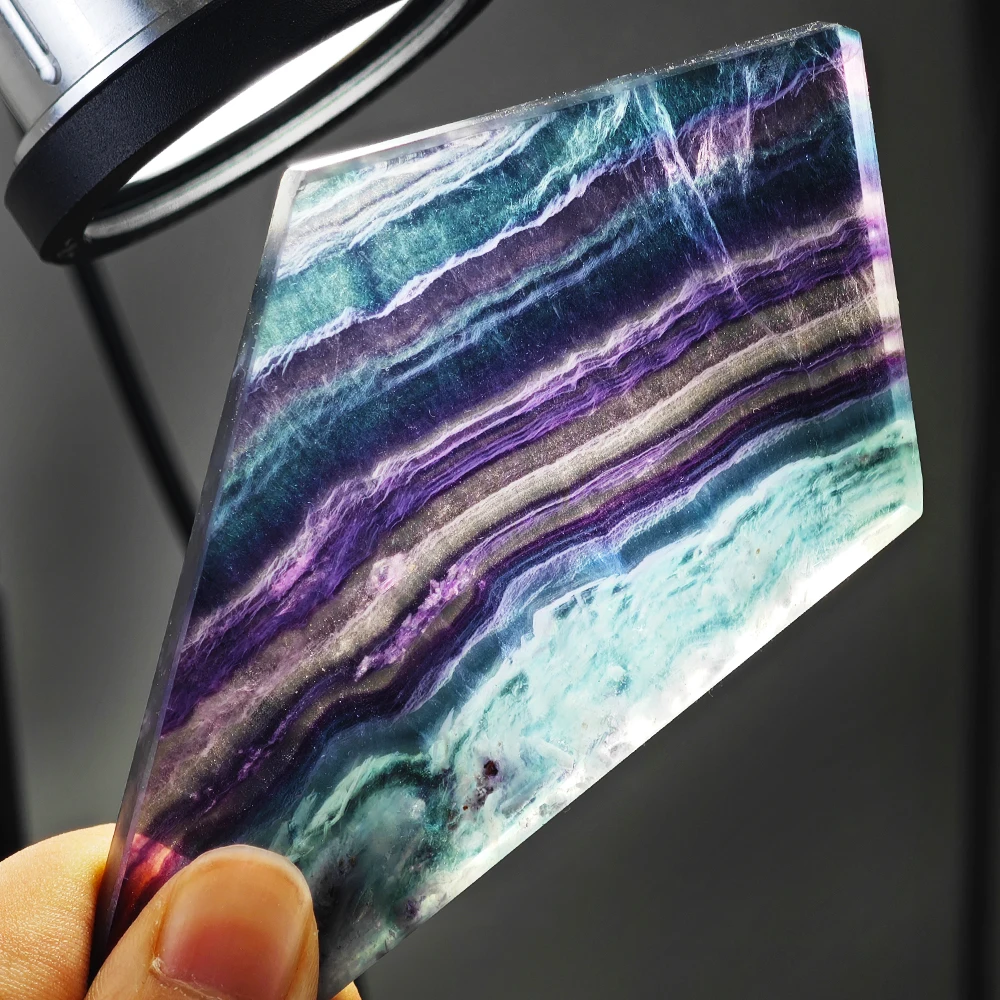 1pc Natural Crystal Colorful Rainbow Fluorite Slice Mineral Specimen Healing Color Striped Fluorite Slice Home Decoration
1pc Natural Crystal Colorful Rainbow Fluorite Slice Mineral Specimen Healing Color Striped Fluorite Slice Home Decoration