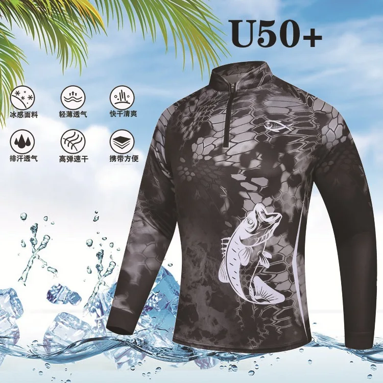 Men's half zip Fishing Shirts UPF 50+ Sun Protection Breathable Anti-UV Long Sleeve quick dry
Men's half zip Fishing Shirts UPF 50+ Sun Protection Breathable Anti-UV Long Sleeve quick dry
