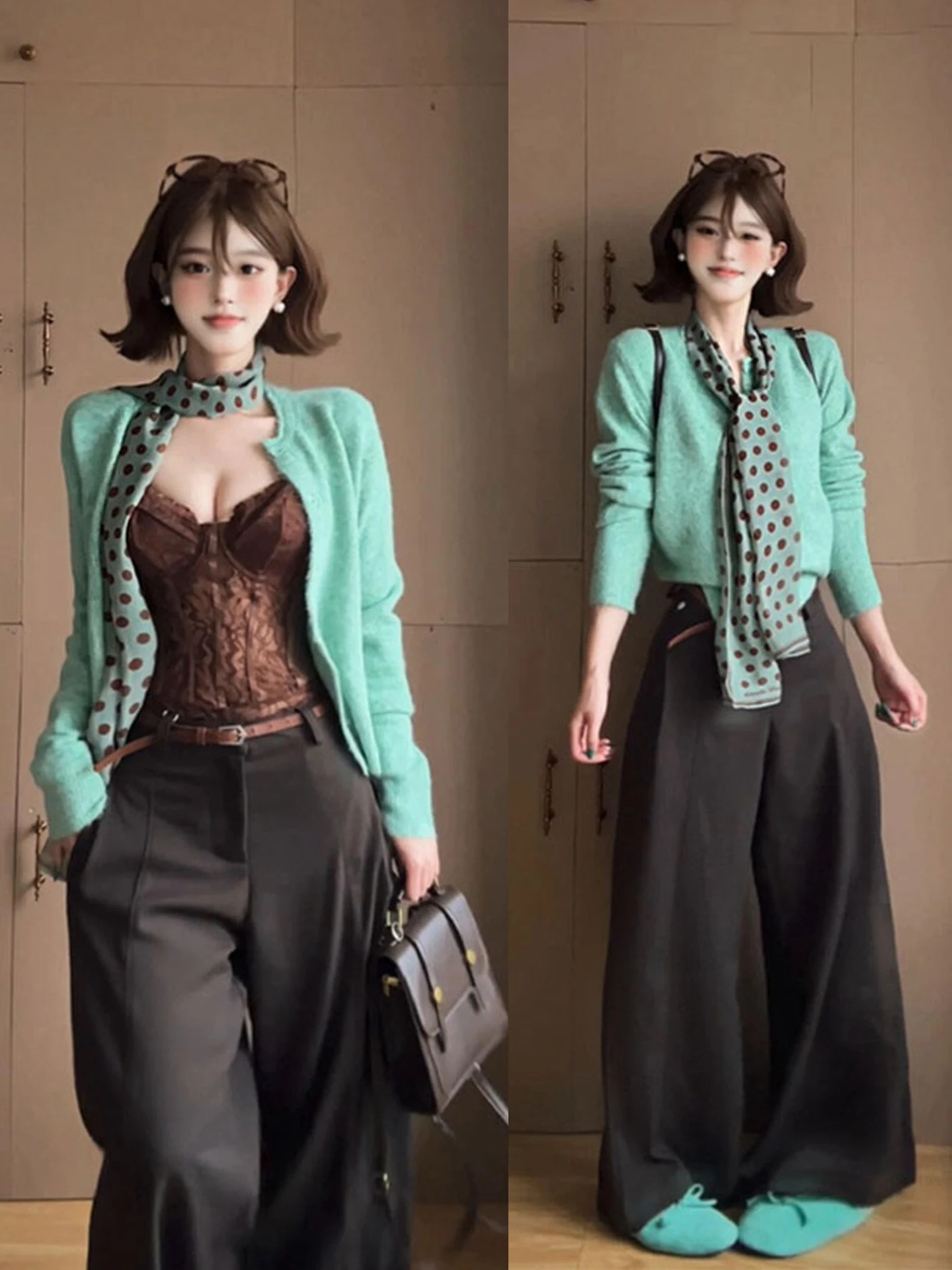 Mint Green Knitted Open Cardigan Women's Spring Autumn Loose Slimming Soft Malleable Single Button Elegant Top Korean Style
Mint Green Knitted Open Cardigan Women's Spring Autumn Loose Slimming Soft Malleable Single Button Elegant Top Korean Style