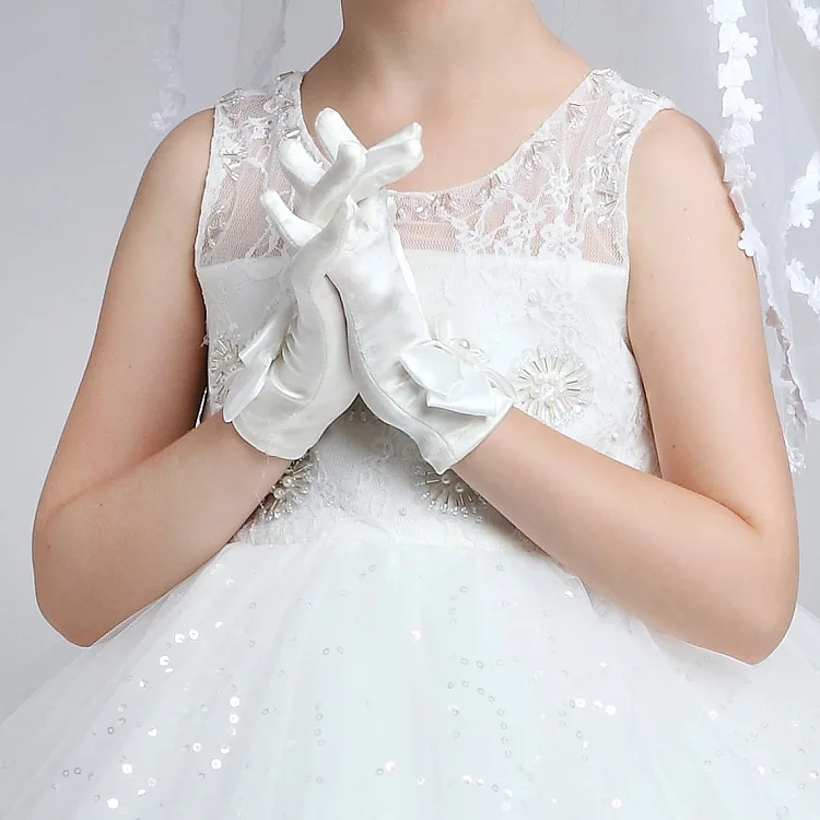 Sweet Satin Flower Child Gloves White Gloves for Kids Children Girls Wedding Gloves with Bow Kids Fashion Children's Mittens
Sweet Satin Flower Child Gloves White Gloves for Kids Children Girls Wedding Gloves with Bow Kids Fashion Children's Mittens
