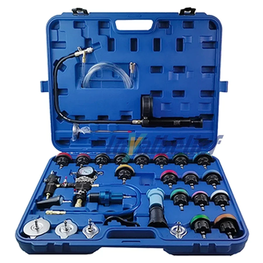 28PCS Universal Radiator Pressure Tester Set Vacuum Type Cooling System Test Water Tank Leak Detection Detector Tool
28PCS Universal Radiator Pressure Tester Set Vacuum Type Cooling System Test Water Tank Leak Detection Detector Tool