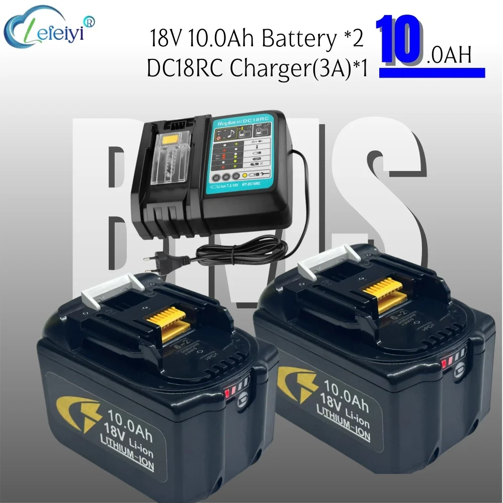 New battery replacement for Makita 10Ah 18V power tool BL1840 BL1830B BL1850B BL1850 BL1860 BL1815 lithium battery
New battery replacement for Makita 10Ah 18V power tool BL1840 BL1830B BL1850B BL1850 BL1860 BL1815 lithium battery