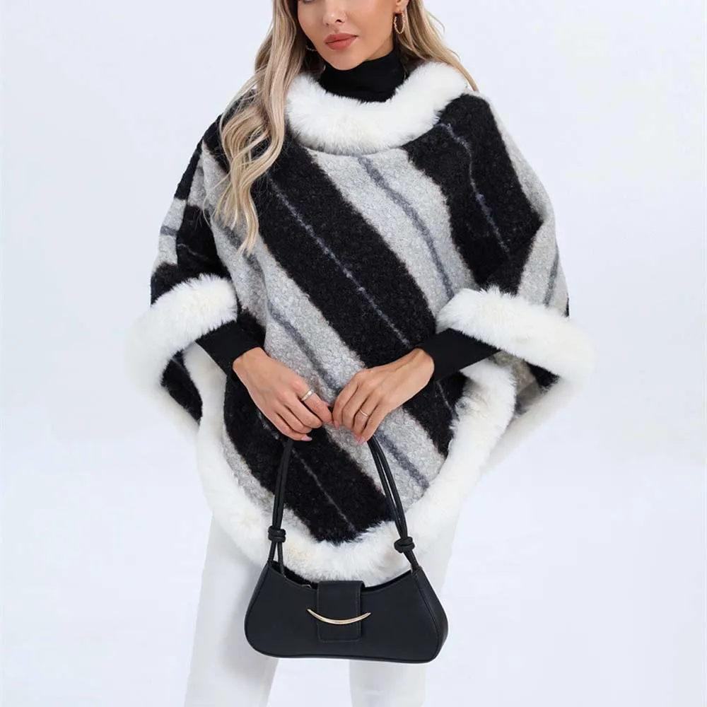 Новый зимний пуловер, шаль, женская мода, толстое теплое вязаное пончо, повседневная роскошная накидка, верхняя одежда 
Новый зимний пуловер, шаль, женская мода, толстое теплое вязаное пончо, повседневная роскошная накидка, верхняя одежда