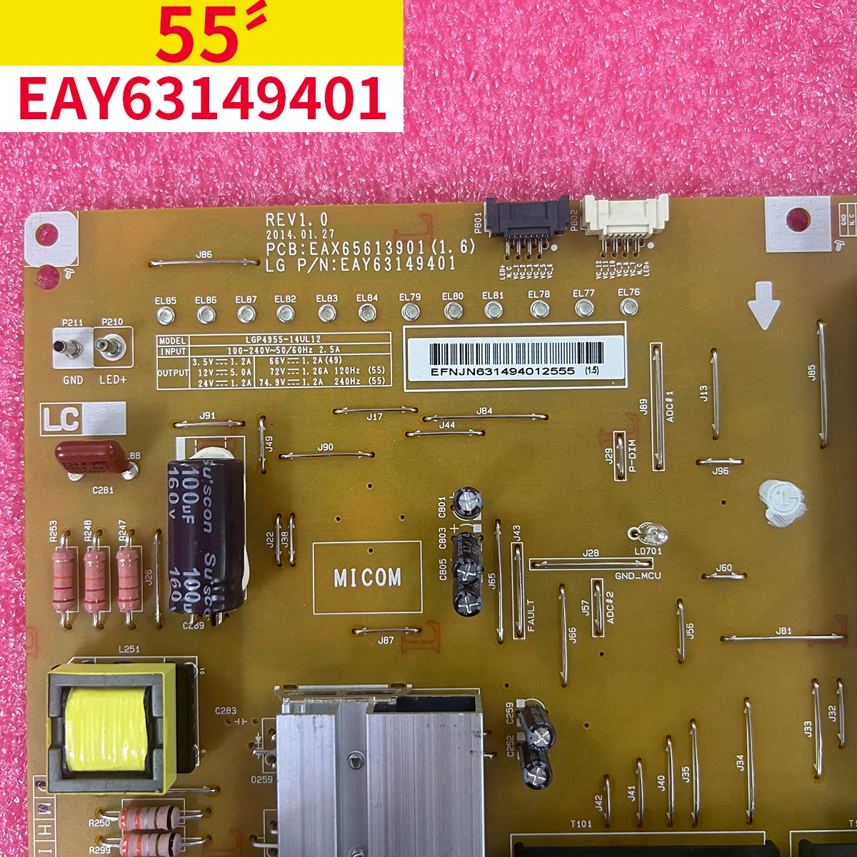 100% тестовая плата питания EAX 65613901 Для 49UB820V 49UB850V 49UF695V 55UB820V 55UB830V 55UF695V 55UB950V EAY 63149401
100% тестовая плата питания EAX 65613901 Для 49UB820V 49UB850V 49UF695V 55UB820V 55UB830V 55UF695V 55UB950V EAY 63149401