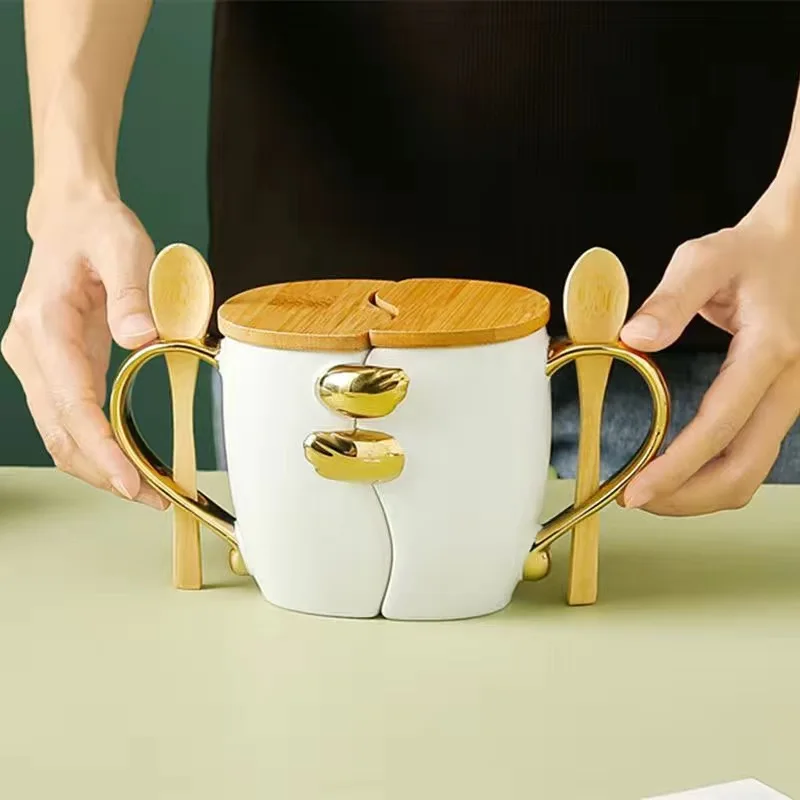 2Pcs/Set Hug Couple Lover Cup Ceramic Coffee Milk Mug Embrace with Spoon Covers Valentine's Day Wedding Birthday Christmas Gifts
2Pcs/Set Hug Couple Lover Cup Ceramic Coffee Milk Mug Embrace with Spoon Covers Valentine's Day Wedding Birthday Christmas Gifts