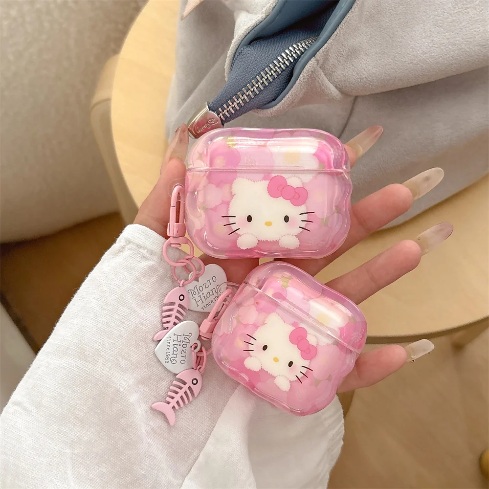Cute Flower Hellokitty Earphone Case Shockproof cover for Apple Airpods 2 3 4 Cover With Charm for Pro3 Pro2 4 Headphone Case
Cute Flower Hellokitty Earphone Case Shockproof cover for Apple Airpods 2 3 4 Cover With Charm for Pro3 Pro2 4 Headphone Case