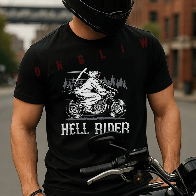 Skull Reaper Riding Bike Motorcycle Men's T-shirt Summer Cotton Short Sleeved Casual TShirt O-Neck Unisex Tops
Skull Reaper Riding Bike Motorcycle Men's T-shirt Summer Cotton Short Sleeved Casual TShirt O-Neck Unisex Tops