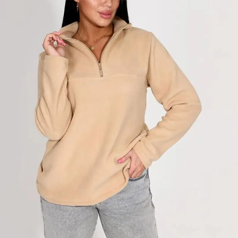 Long Sleeve Women's Lapel Sweatshirt Thick Zipper Loose Fit Comfortable Casual Color Hoodie European Style Winter Jacket
Long Sleeve Women's Lapel Sweatshirt Thick Zipper Loose Fit Comfortable Casual Color Hoodie European Style Winter Jacket