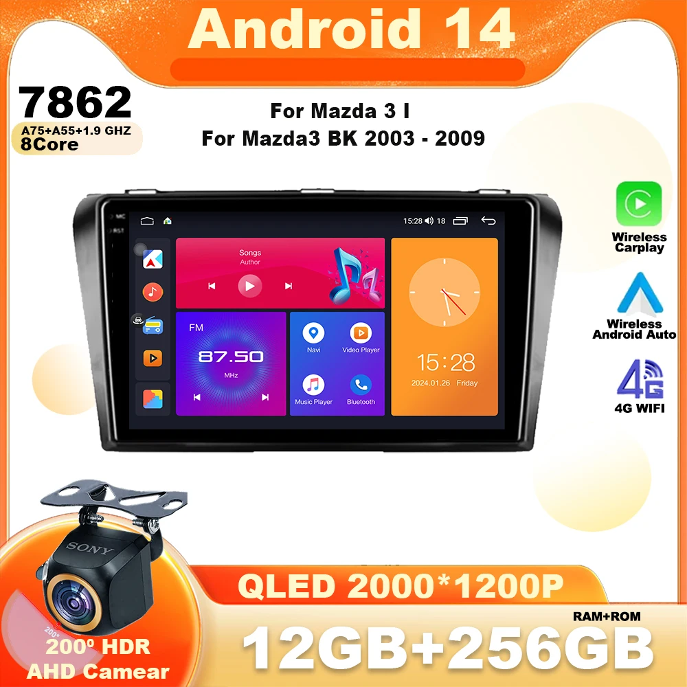 Автомобильный радиоприемник Android 14 для Mazda 3 I для Mazda3 BK 2003 - 2009 мультимедийный видеоплеер навигатор GPS 4G стерео беспроводной Carplay
Автомобильный радиоприемник Android 14 для Mazda 3 I для Mazda3 BK 2003 - 2009 мультимедийный видеоплеер навигатор GPS 4G стерео беспроводной Carplay