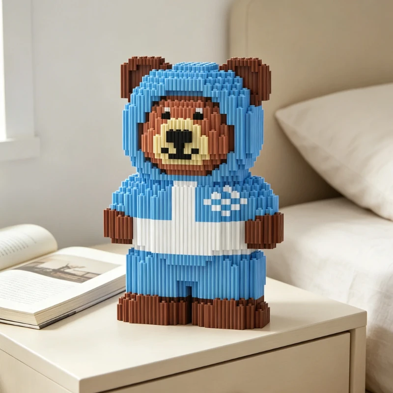 Cute Cartoon Skiing Bear Building Blocks DIY Micro Particle Assembly Toy Kawaii Animal Room Desk Decor Creative Collectible Gift
Cute Cartoon Skiing Bear Building Blocks DIY Micro Particle Assembly Toy Kawaii Animal Room Desk Decor Creative Collectible Gift