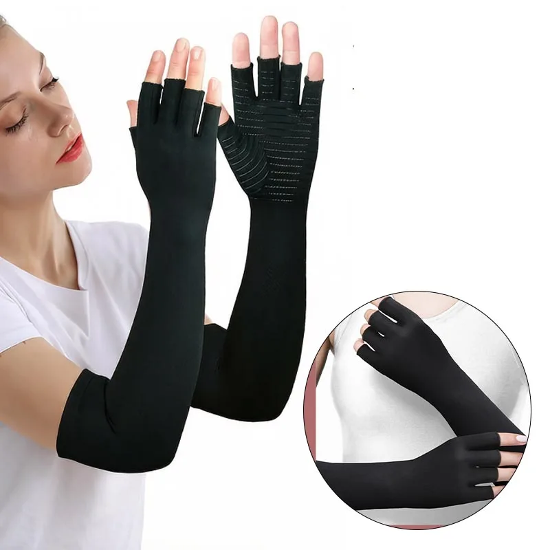 Copper Infused Long Compression Gloves Fingerless Sun Protection Arthritis Gloves for Men&Women Cycling Driving Work Sports Fish
Copper Infused Long Compression Gloves Fingerless Sun Protection Arthritis Gloves for Men&Women Cycling Driving Work Sports Fish
