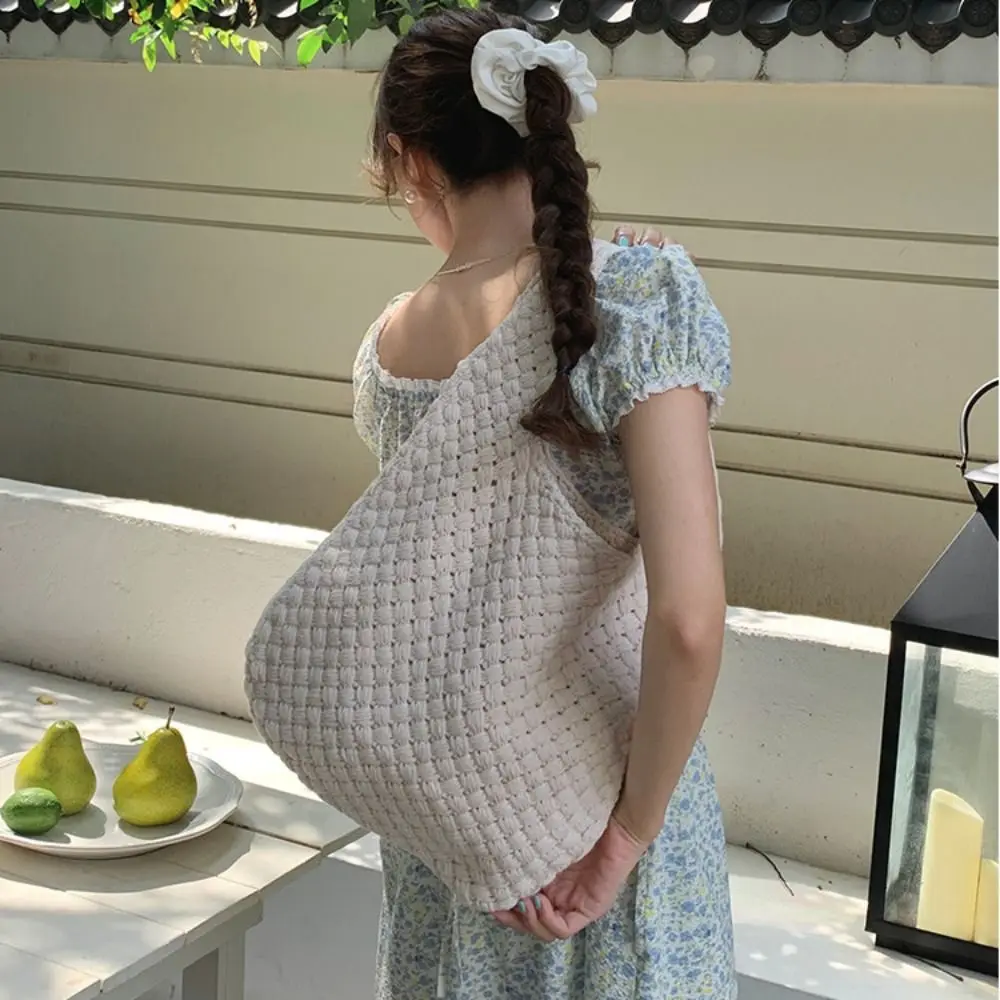 Fashion Summer Cotten Crochet Shoulder Bag Fashion Large Capacity Hollow Out Weave Bag Simple Handbag Beach Handbag Girls
Fashion Summer Cotten Crochet Shoulder Bag Fashion Large Capacity Hollow Out Weave Bag Simple Handbag Beach Handbag Girls