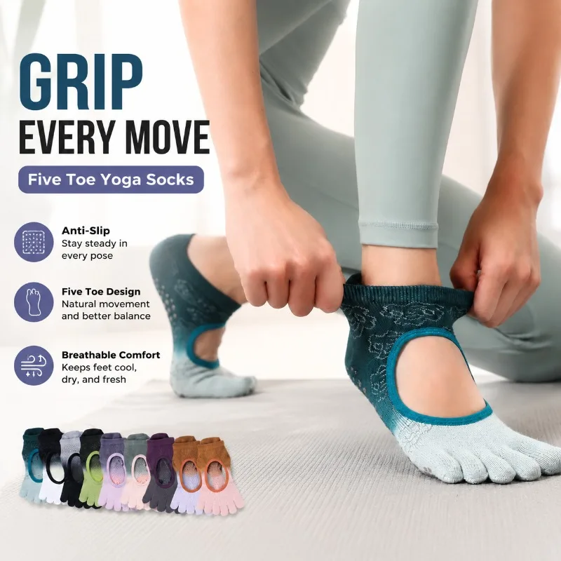 Non-slip Split Toe Pilates Socks Women Professional Five Finger Boat Socks Lightweight Breathable Summer Wear for Indoor
Non-slip Split Toe Pilates Socks Women Professional Five Finger Boat Socks Lightweight Breathable Summer Wear for Indoor