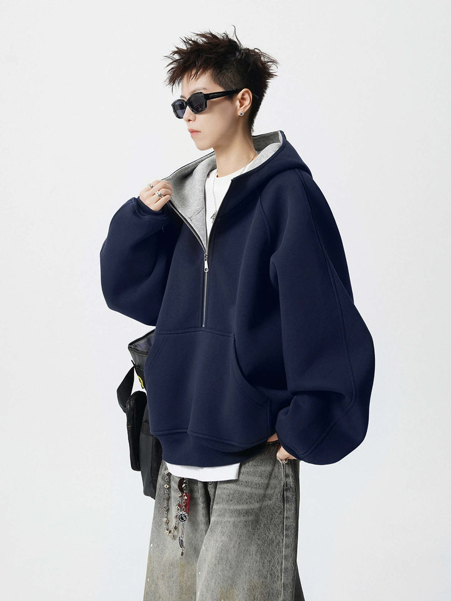 American Sle Casual Hoodie Men's Autumn Heavy Street Lazy Sle Loose Fit Sweatirt Zipper Hoodie Breathable Windproof
American Sle Casual Hoodie Men's Autumn Heavy Street Lazy Sle Loose Fit Sweatirt Zipper Hoodie Breathable Windproof