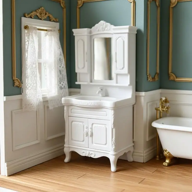 Doll Home Bathroom Furniture Decor Toy 1/12 Dollhouse Miniature Bathroom Handwashing Platform Model DIY Accessories
Doll Home Bathroom Furniture Decor Toy 1/12 Dollhouse Miniature Bathroom Handwashing Platform Model DIY Accessories