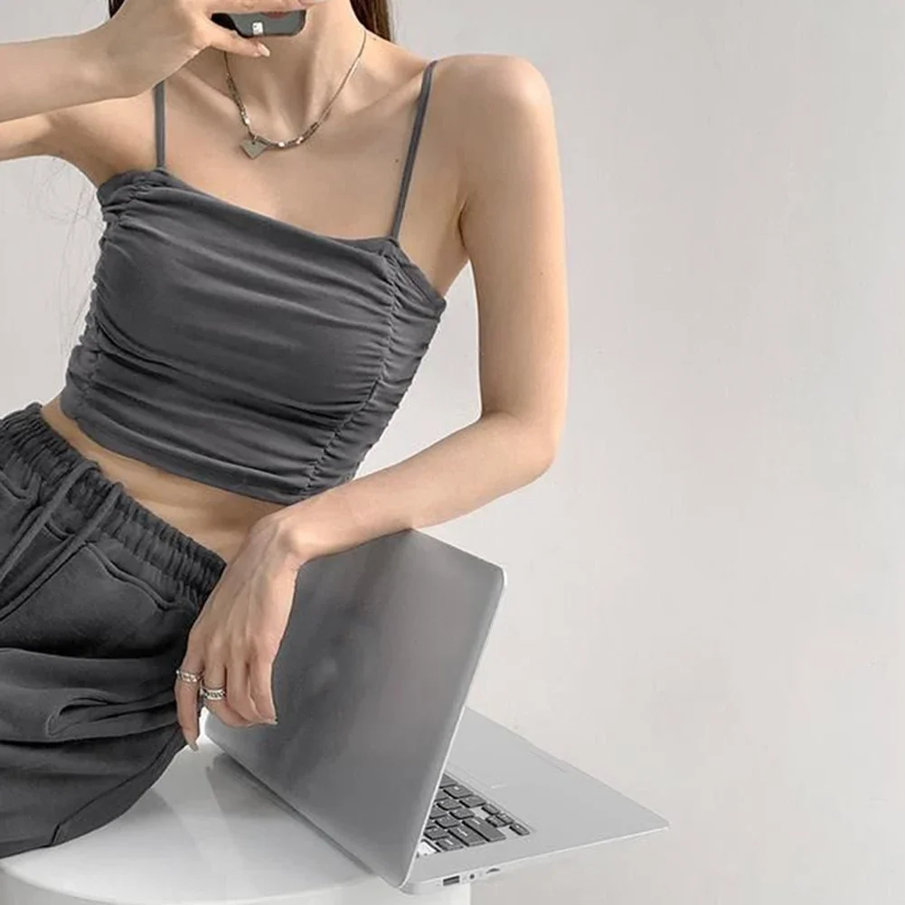 Solid Color Sleeveless Pleated Slim Fit Top Slight Stretch Elasticity Square Collar Neckline Vacation Daily Outfits
Solid Color Sleeveless Pleated Slim Fit Top Slight Stretch Elasticity Square Collar Neckline Vacation Daily Outfits