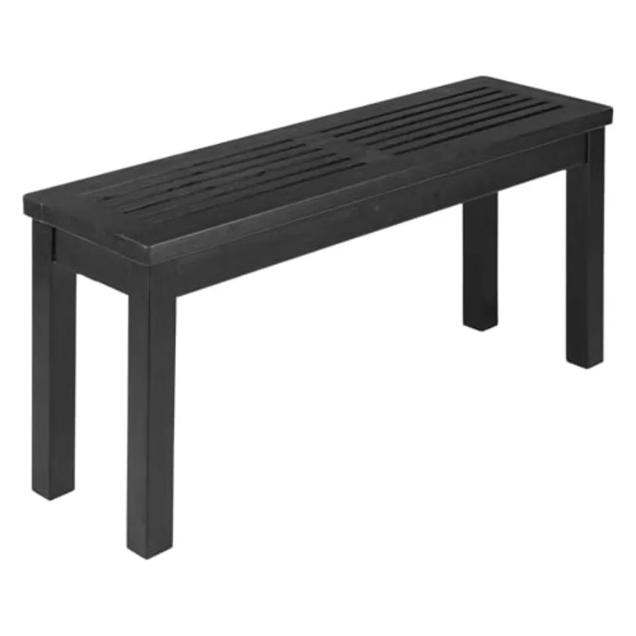 Outdoor wooden bench for porch deck patio or entryway; black finish; 40-inch backless garden bench with natural wood grain text
Outdoor wooden bench for porch deck patio or entryway; black finish; 40-inch backless garden bench with natural wood grain text