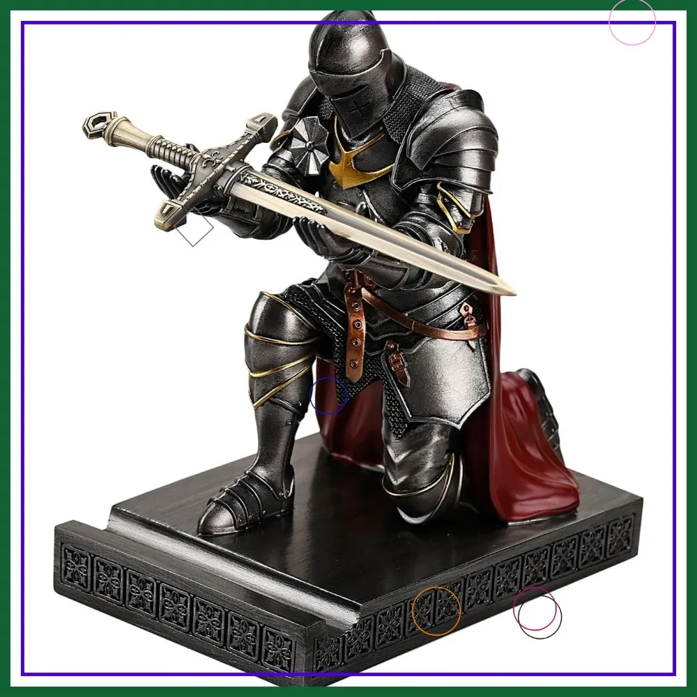 Medieval Armored Warrior Phone Stand Knight Pen Holder Desk Organizer Resin Bookends Paperweight with Letter Opener
Medieval Armored Warrior Phone Stand Knight Pen Holder Desk Organizer Resin Bookends Paperweight with Letter Opener