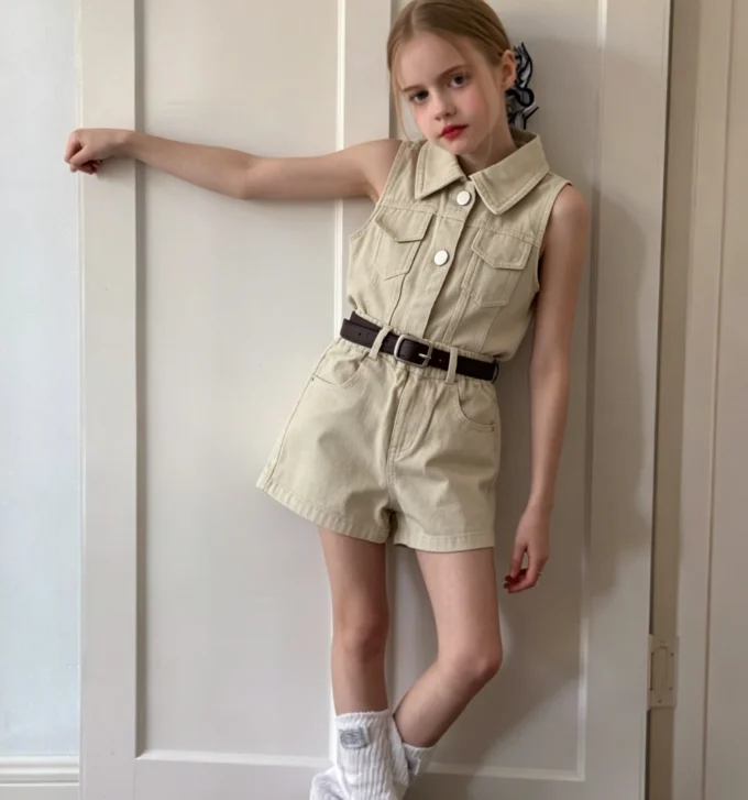 Girls Suit 2026 Spring and Summer New Children's Wear Korean Style Girl Baby Fashion Jeans Retro Vest Shorts Two-piece Set
Girls Suit 2026 Spring and Summer New Children's Wear Korean Style Girl Baby Fashion Jeans Retro Vest Shorts Two-piece Set