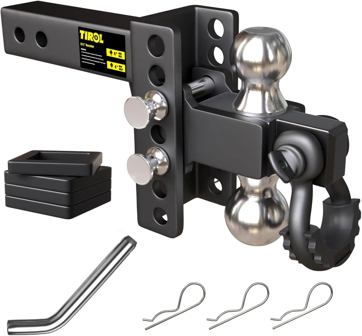 RV, Camper, and Boat Trailer Towing, Adjustable Trailer Hitch Receiver with Shackle, Heavy Duty 25000 Lbs Towing Capacity
RV, Camper, and Boat Trailer Towing, Adjustable Trailer Hitch Receiver with Shackle, Heavy Duty 25000 Lbs Towing Capacity