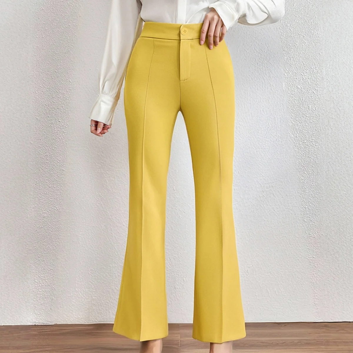 Arazooyi Autumn Winter Women's Pants Casual Fashion High Waist Full Length Button Fly Business Flare Leg Pants
Arazooyi Autumn Winter Women's Pants Casual Fashion High Waist Full Length Button Fly Business Flare Leg Pants