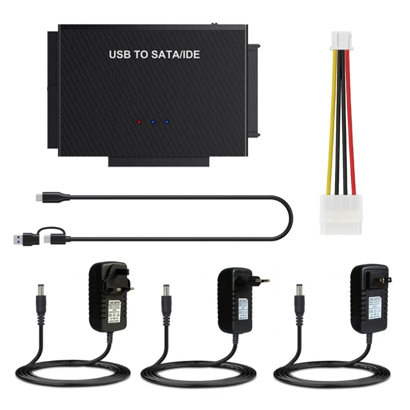 Universal TypeC to IDE Hard Converter Support UsbA UsbC for 2.5 3.5'' HDDs SSD Adapter with Power Switching C1FD
Universal TypeC to IDE Hard Converter Support UsbA UsbC for 2.5 3.5'' HDDs SSD Adapter with Power Switching C1FD
