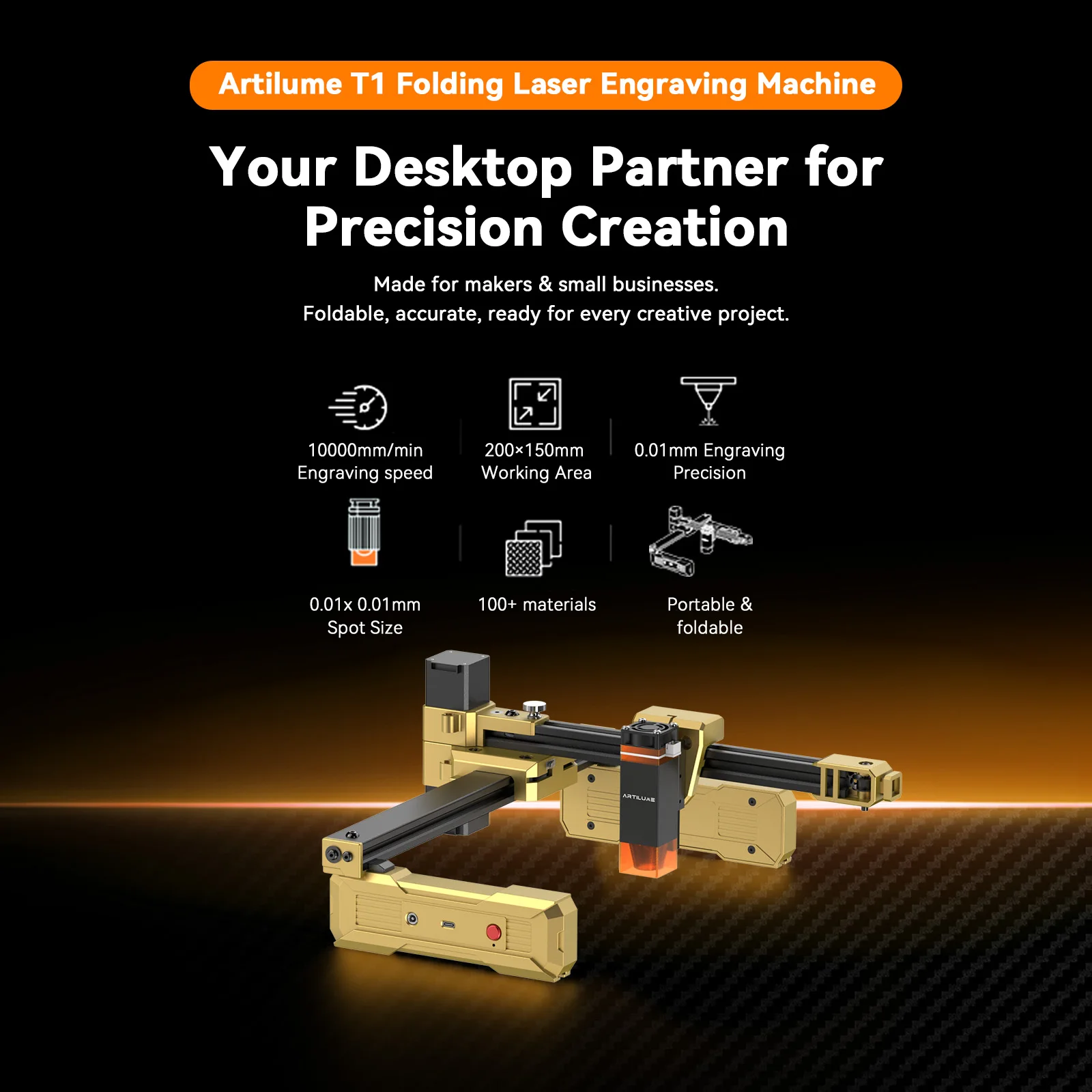 Artilume T1 3W/7W Optional Laser Engraver Cutter Machine Precision 0.01mm 200*150mm For Wood Plastic Leather
Artilume T1 3W/7W Optional Laser Engraver Cutter Machine Precision 0.01mm 200*150mm For Wood Plastic Leather
