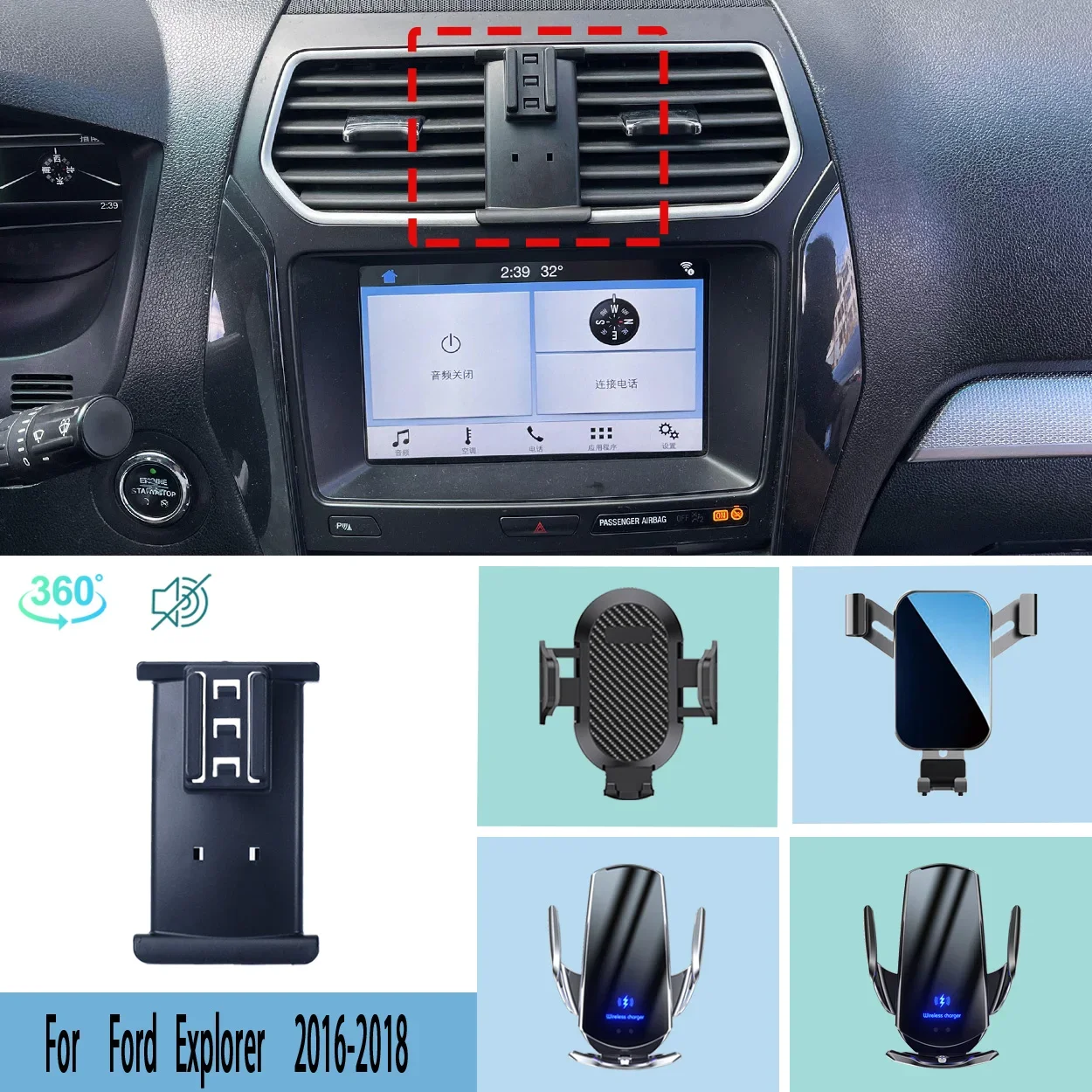 Car Phone Holder For Ford Explorer 2016 2017 2018 Mobile Phone Support Car Mounts Wireless Charging Accessories
Car Phone Holder For Ford Explorer 2016 2017 2018 Mobile Phone Support Car Mounts Wireless Charging Accessories