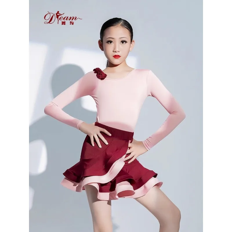 Children's Latin Dance Costumes New High-end Girls' Practice Costumes Performance Costumes Dance Skirt Sets
Children's Latin Dance Costumes New High-end Girls' Practice Costumes Performance Costumes Dance Skirt Sets