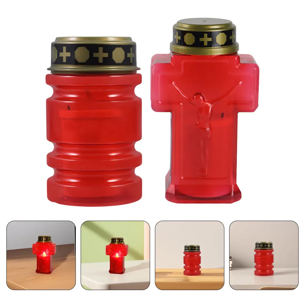 2Pcs Cross Jesus Cemetery Lights LED Lights for Outdoor Decor Church Prayer Lamps Operated Flameless Grave
2Pcs Cross Jesus Cemetery Lights LED Lights for Outdoor Decor Church Prayer Lamps Operated Flameless Grave