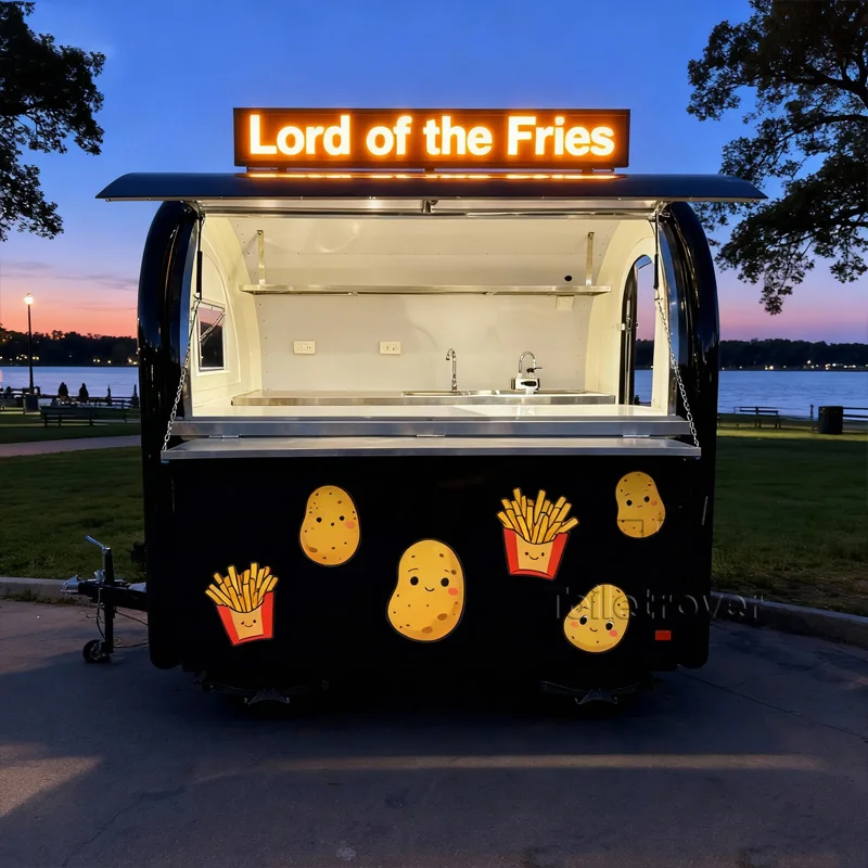 Unique Custom Food Truck Cart Dinner Hot Dog French Fries Tacos Hamburger Food Trailer with Full Kitchen Equipment
Unique Custom Food Truck Cart Dinner Hot Dog French Fries Tacos Hamburger Food Trailer with Full Kitchen Equipment