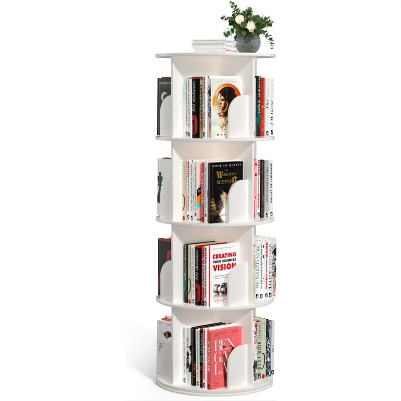 Вращающаяся книжная полка, 4-х уровневый вращающийся книжный шкаф Tower Lazy Susan, вращающаяся на 360° книжная полка для хранения, круглый органайзер, вертикальный
Вращающаяся книжная полка, 4-х уровневый вращающийся книжный шкаф Tower Lazy Susan, вращающаяся на 360° книжная полка для хранения, круглый органайзер, вертикальный