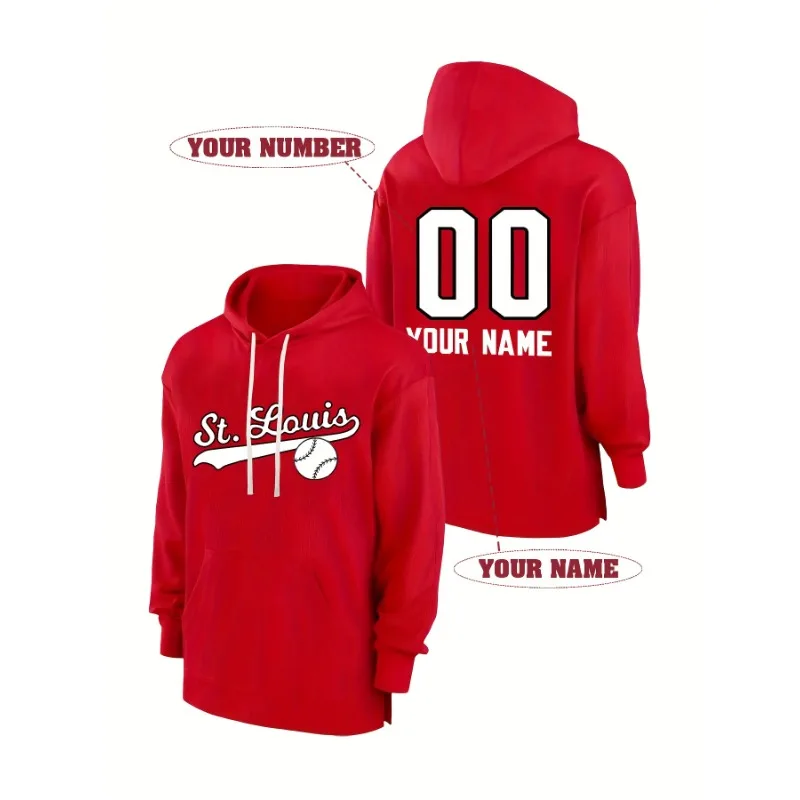 Настраиваемые мужские толстовки St. Louis — пуловер из толстого флиса с вышивкой и именем и номером для пар
Настраиваемые мужские толстовки St. Louis — пуловер из толстого флиса с вышивкой и именем и номером для пар