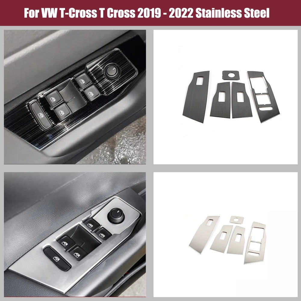 For VW T-Cross T Cross 2019 - 2022 Stainless Steel Car Door Window glass Lift Control Switch Panel Cover Trim Auto Accessories
For VW T-Cross T Cross 2019 - 2022 Stainless Steel Car Door Window glass Lift Control Switch Panel Cover Trim Auto Accessories