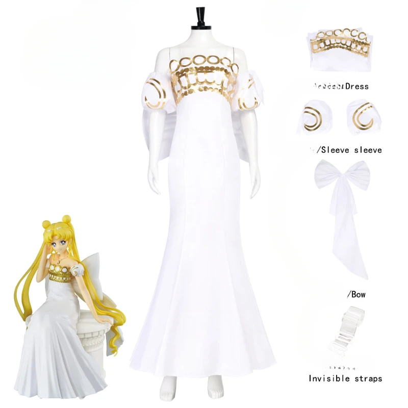 Princess Serenity Tsukino Usagi Cosplay Costume Wig Woman Dress Halloween Party Role Play Moon Comic-Con Disguise Character
Princess Serenity Tsukino Usagi Cosplay Costume Wig Woman Dress Halloween Party Role Play Moon Comic-Con Disguise Character