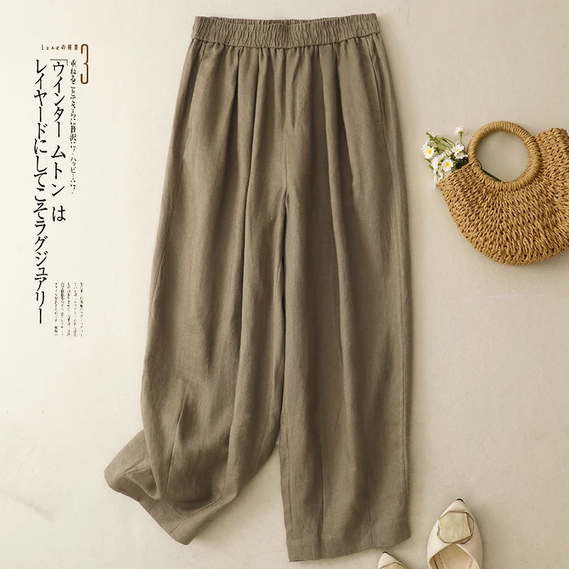 Casual Artistic plus Size Pants High Waist Elastic Waist Summer Heavyweight Women's Bellovi Pants Versatile Comfortable Cotto...
Casual Artistic plus Size Pants High Waist Elastic Waist Summer Heavyweight Women's Bellovi Pants Versatile Comfortable Cotto...