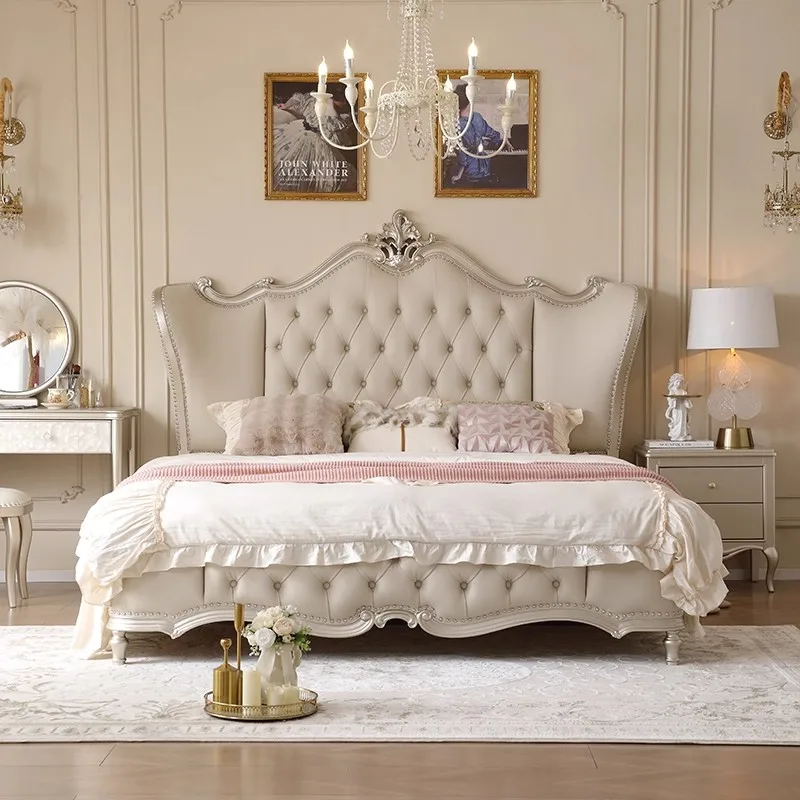 Luxury American Style 1.8-meter Solid Wood Double Bed Frame with High Box Storage Soft Leather Bag for Master Bedroom
Luxury American Style 1.8-meter Solid Wood Double Bed Frame with High Box Storage Soft Leather Bag for Master Bedroom