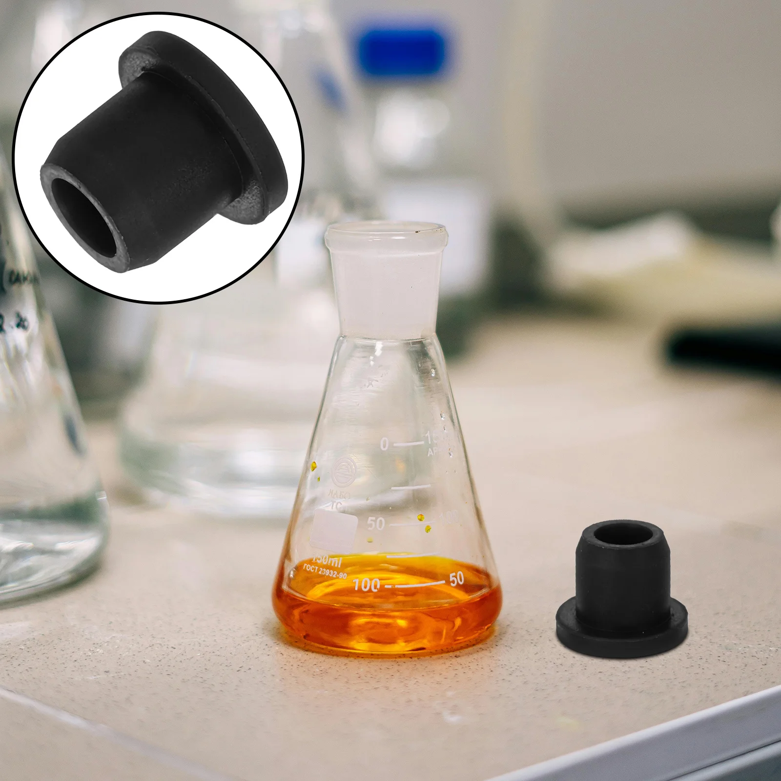 8Pcs Durable Rubber Lab Stoppers Black Hollow Leak-Proof Seal for Vials Test Tubes Bottle Sealer Plug Rubber End Caps
8Pcs Durable Rubber Lab Stoppers Black Hollow Leak-Proof Seal for Vials Test Tubes Bottle Sealer Plug Rubber End Caps