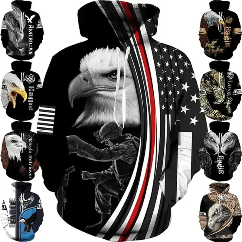 American Bald Eagle Hoodie Men Pullovers 3D Print National Flag Enblem Hoodies Womens Clothing Harajuku Fashion y2k Hooded Hoody
American Bald Eagle Hoodie Men Pullovers 3D Print National Flag Enblem Hoodies Womens Clothing Harajuku Fashion y2k Hooded Hoody
