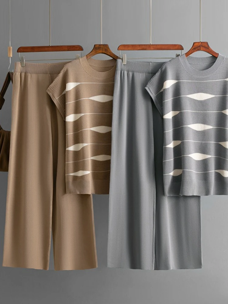 Весенне-осенний свитер, комплекты из двух предметов, женские наряды, толстый теплый вязаный пуловер большого размера, длинные брюки, комплекты для женщин, комплект из 2 предметов
Весенне-осенний свитер, комплекты из двух предметов, женские наряды, толстый теплый вязаный пуловер большого размера, длинные брюки, комплекты для женщин, комплект из 2 предметов