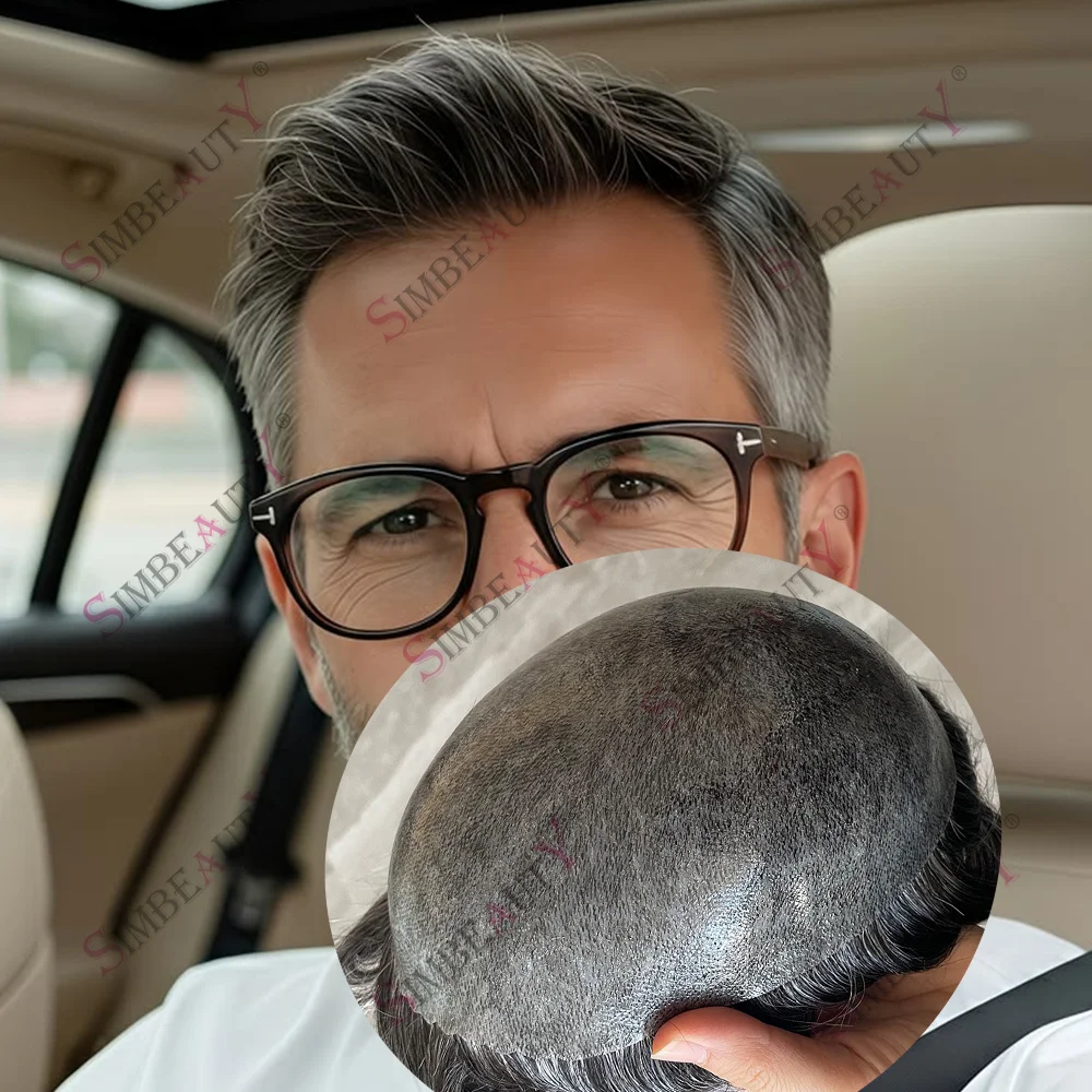 Super Natural Hairline Men's Toupee 1B80 1B65 Gray Blonde Human Hair Strong Durable Microskin Thin HD PU Undetectable Prosthesis
Super Natural Hairline Men's Toupee 1B80 1B65 Gray Blonde Human Hair Strong Durable Microskin Thin HD PU Undetectable Prosthesis