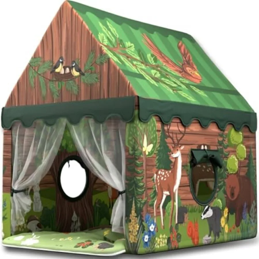 Play Tent Large Indoor Playhouse for Boys Toddlers, Polyester Fabric, Earthy Green Sturdy Fiberglass Poles, Includes Play Mat C
Play Tent Large Indoor Playhouse for Boys Toddlers, Polyester Fabric, Earthy Green Sturdy Fiberglass Poles, Includes Play Mat C